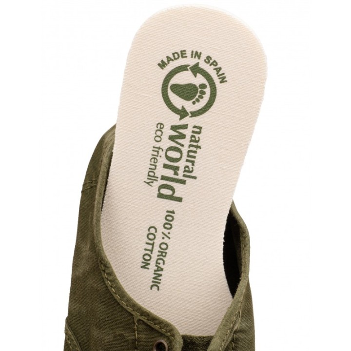 NATURAL WORLD Zapatillas Lona Puntera Kaki