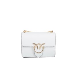 Bolso Piel Cadena Pajaros Blanco