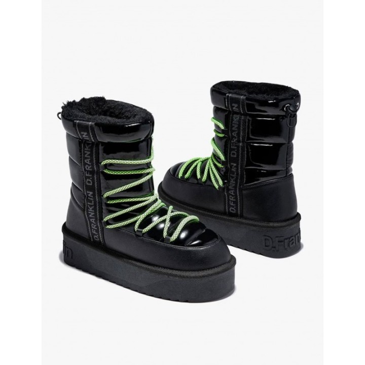 D FRANKLIN Botas Acolchadas Apreski Negras