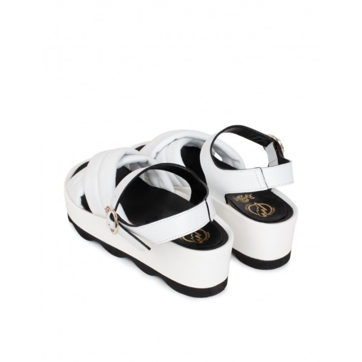 Sandalias Plataforma Blancas PERA LIMONERA