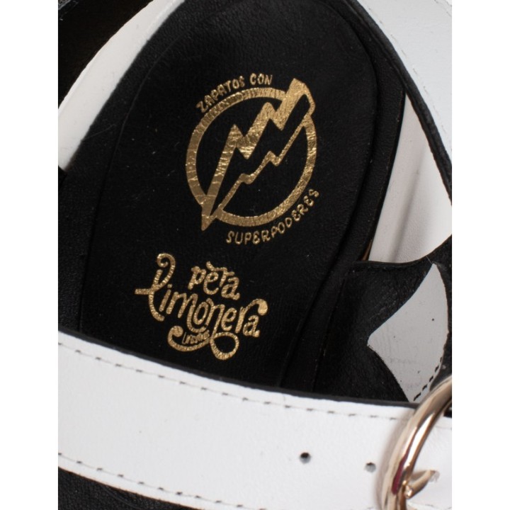 Sandalias Plataforma Blancas PERA LIMONERA