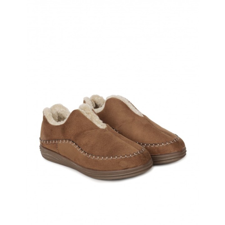 VULLADI Zapatillas Casa Doble Piso Cuero