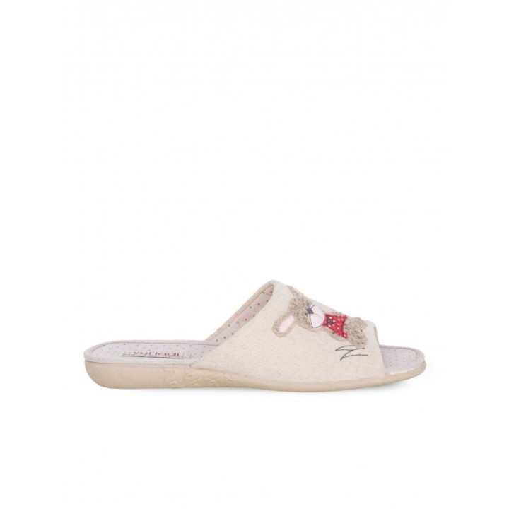 VULLADI Zapatillas Casa Puntera Abierta Conejo