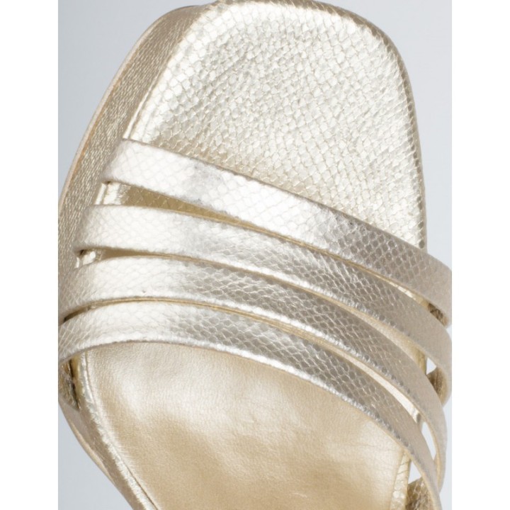 Sandalias Fiesta Plataforma Doradas