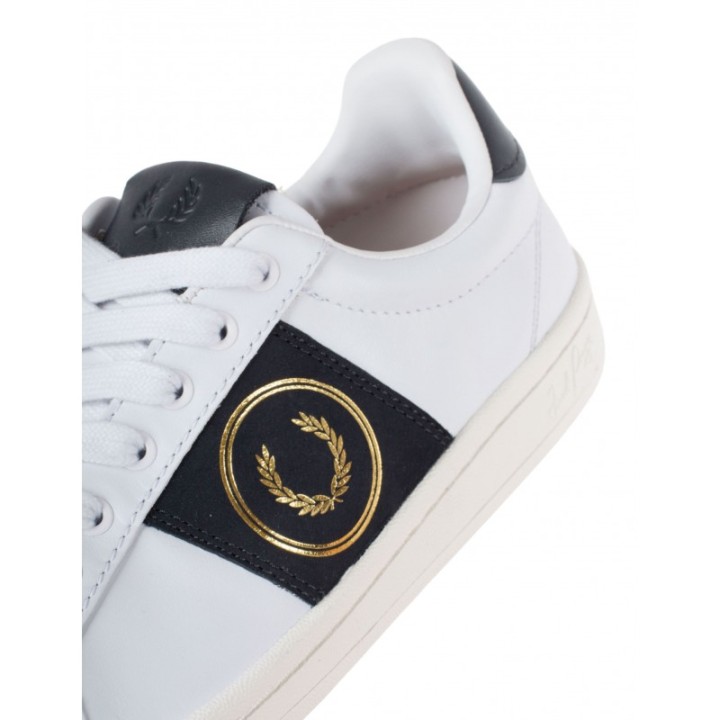 FRED PERRY Zapatillas Piel Blancas Combinadas