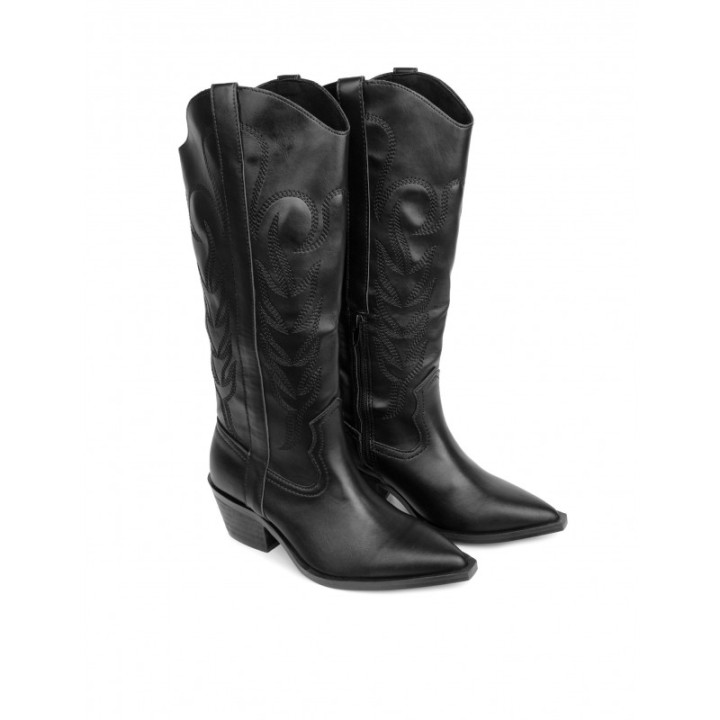Botas Camperas Negras Cana Alta