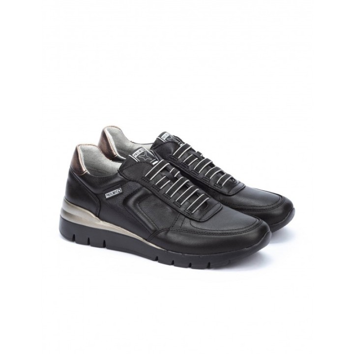 PIKOLINOS Zapatos Deportivos Cuna Cordones Elasticos Negros
