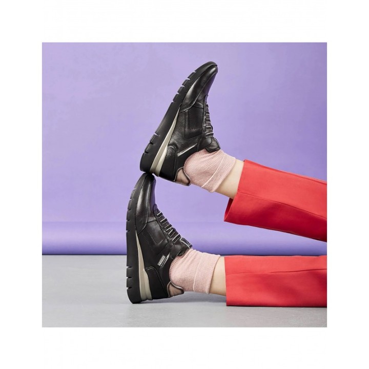 PIKOLINOS Zapatos Deportivos Cuna Cordones Elasticos Negros