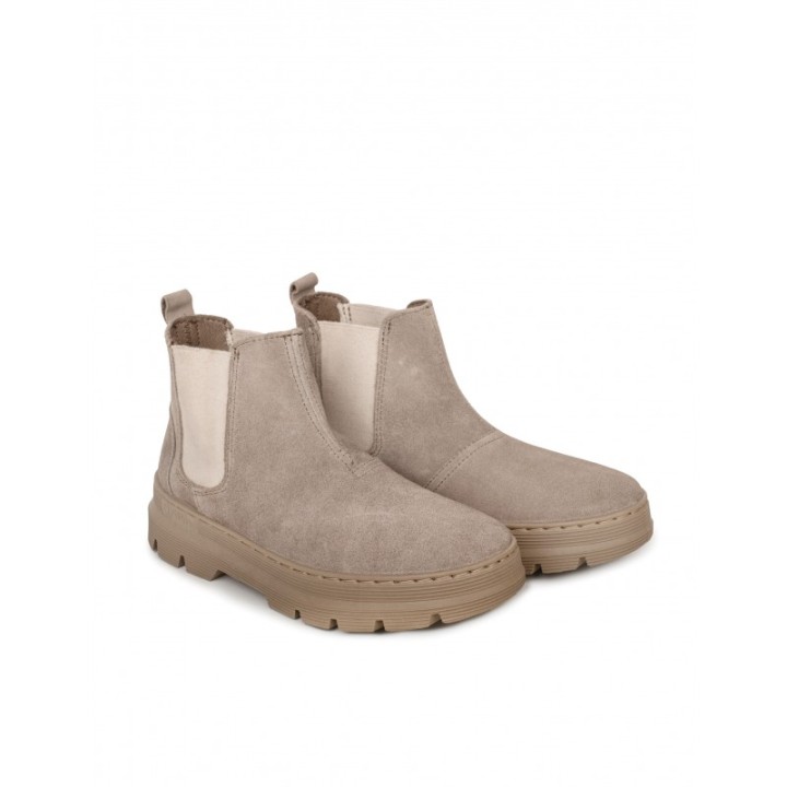 NATURAL WORLD Botines Chelsea Taupe