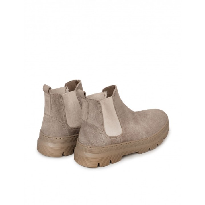 NATURAL WORLD Botines Chelsea Taupe