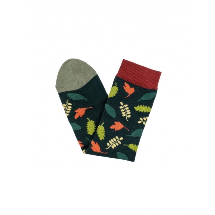 NATURAL WORLD Calcetines Veganos Hojas Verde