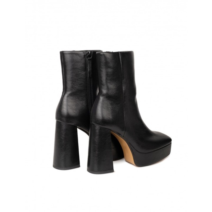 Botines Tacon Plataforma Negros