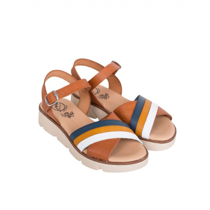 Sandalias Piel Casual Multicolor PERA LIMONERA
