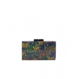 Clutch Fiesta Jaspeado Colores Violeta