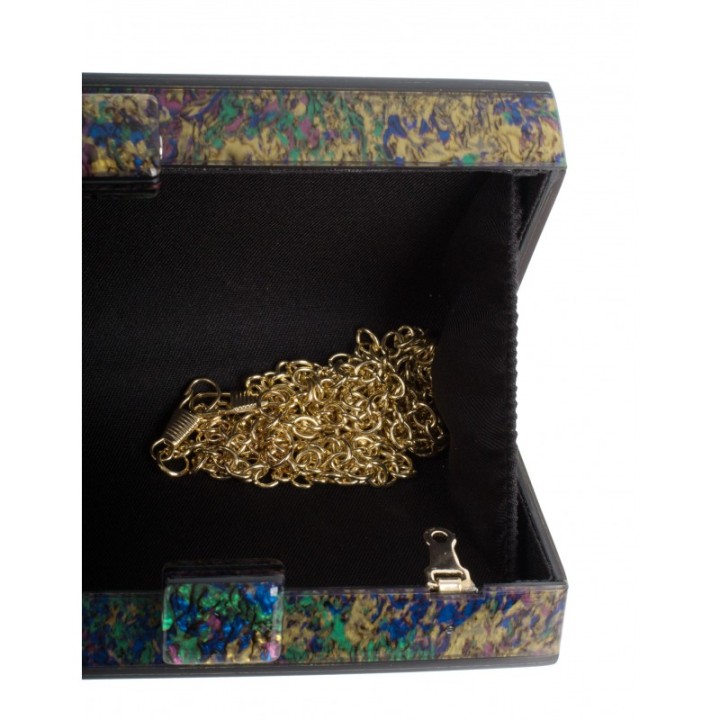 Clutch Fiesta Jaspeado Colores Violeta