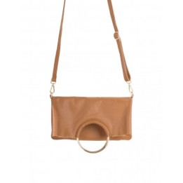 Bolso Piel Multiposiciones Asas Doradas Cuero