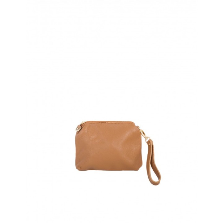 Bolso Piel Multiposiciones Asas Doradas Cuero