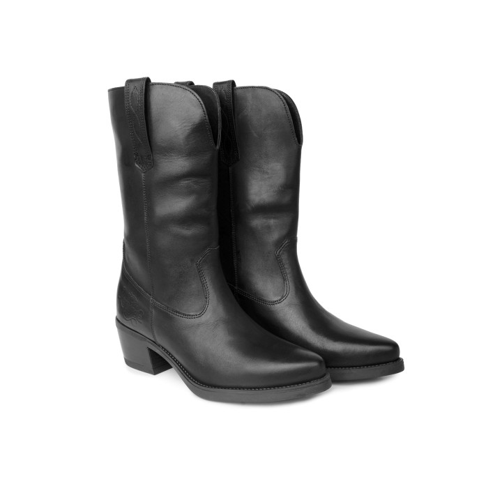 Botas Camperas Piel Negras PERA LIMONERA