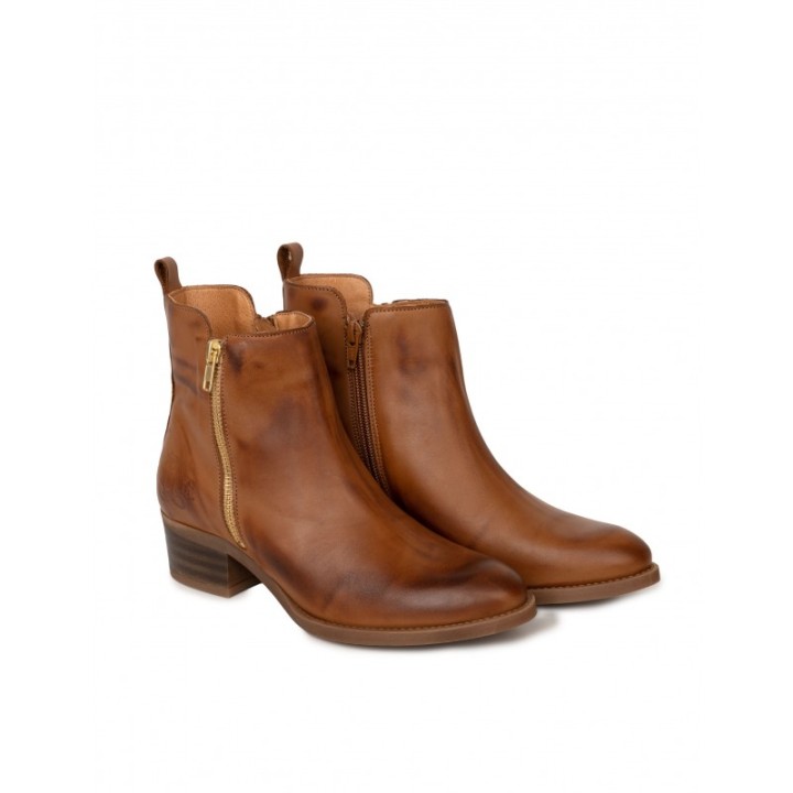 Botines Cremallera Piel Cuero PERA LIMONERA