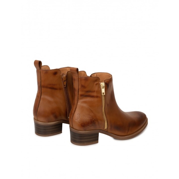 Botines Cremallera Piel Cuero PERA LIMONERA