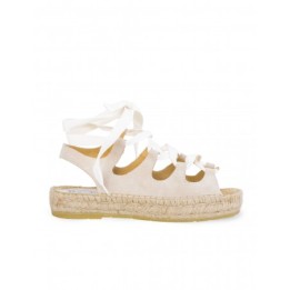 Sandalias Esparto Cintas Beige PERA LIMONERA