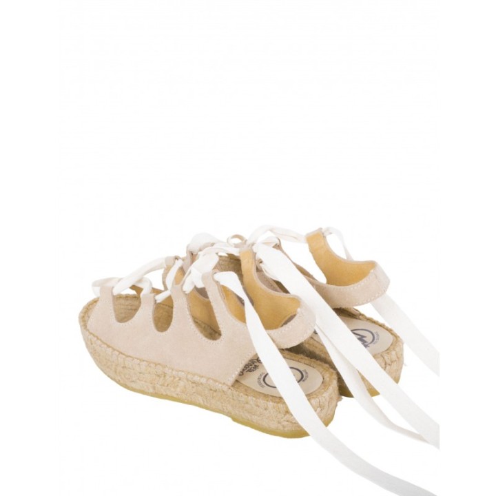 Sandalias Esparto Cintas Beige PERA LIMONERA