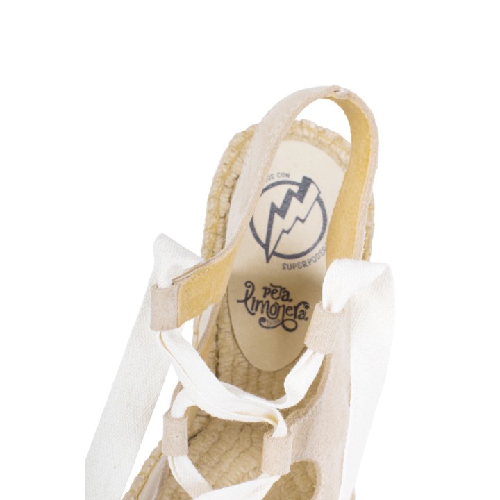 Sandalias Esparto Cintas Beige PERA LIMONERA
