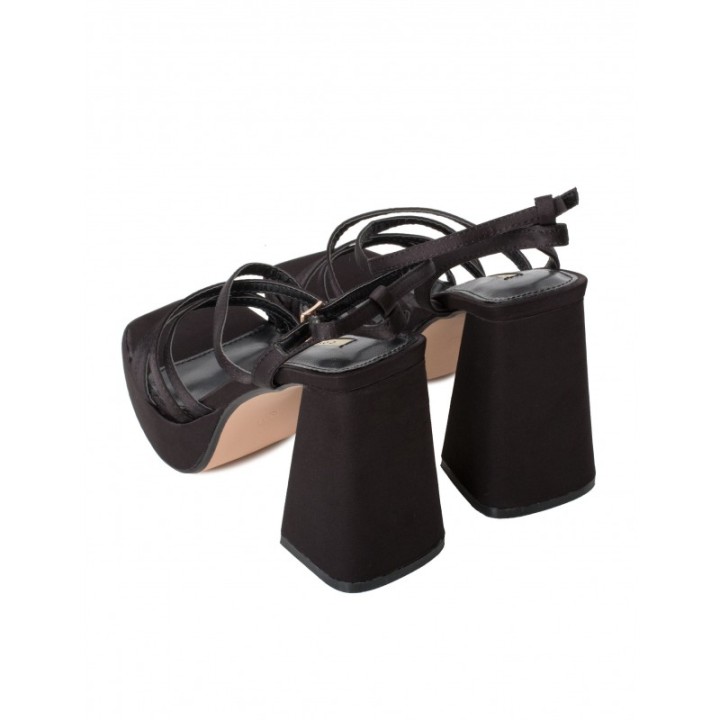 Sandalias Plataforma Tiras Negras