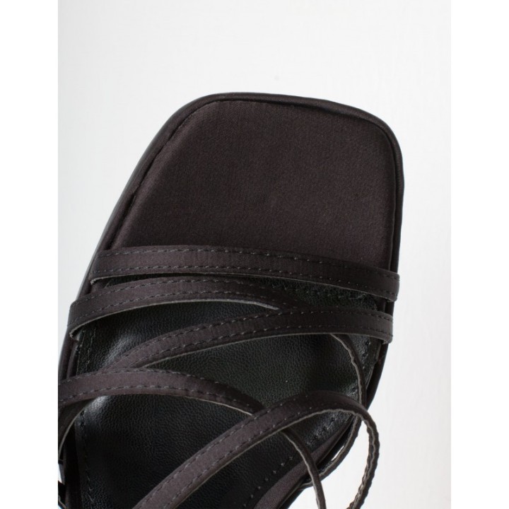 Sandalias Plataforma Tiras Negras