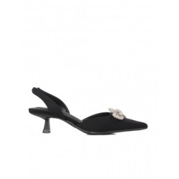 XTI Zapatos Destalonados Lazo Strass Negros