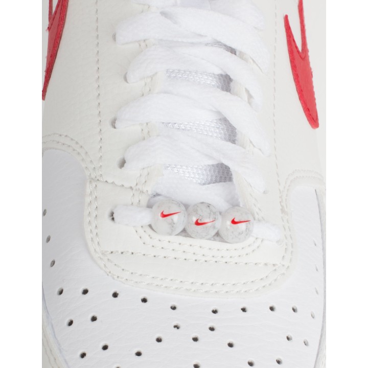 NIKE Court Vision Mid Blancas Logo Rojo