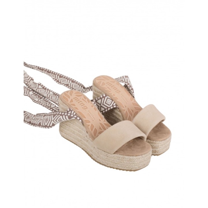 MUSTANG Sandalias Esparto Cuna Cintas