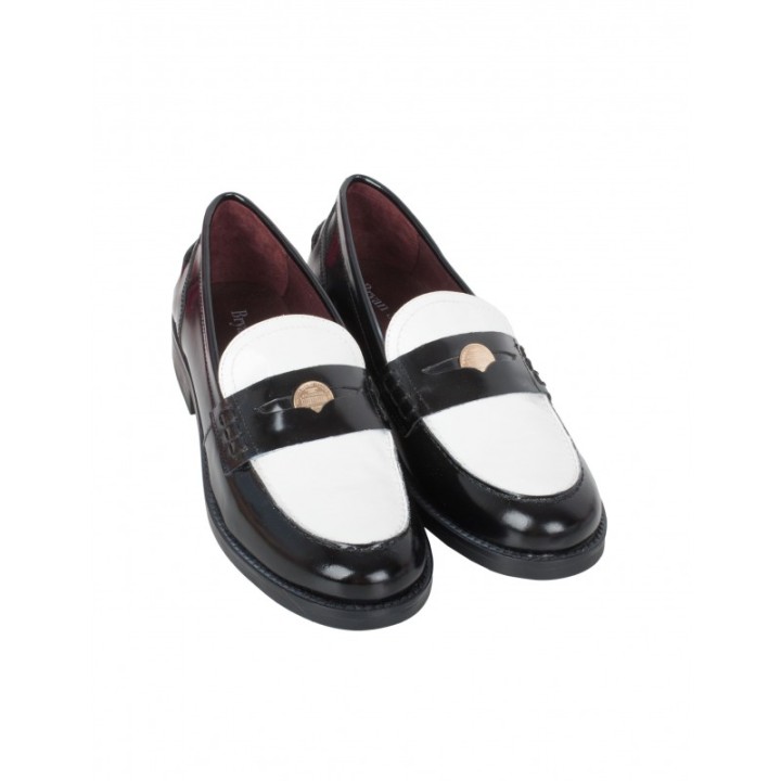 BRYAN Mocasines Bicolor Negros
