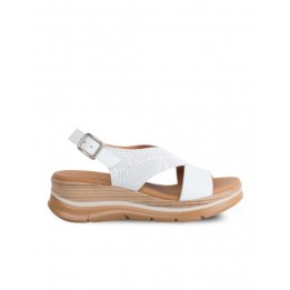 PAULA URBAN Sandalias Cuna Tiras Cruzadas Blancas