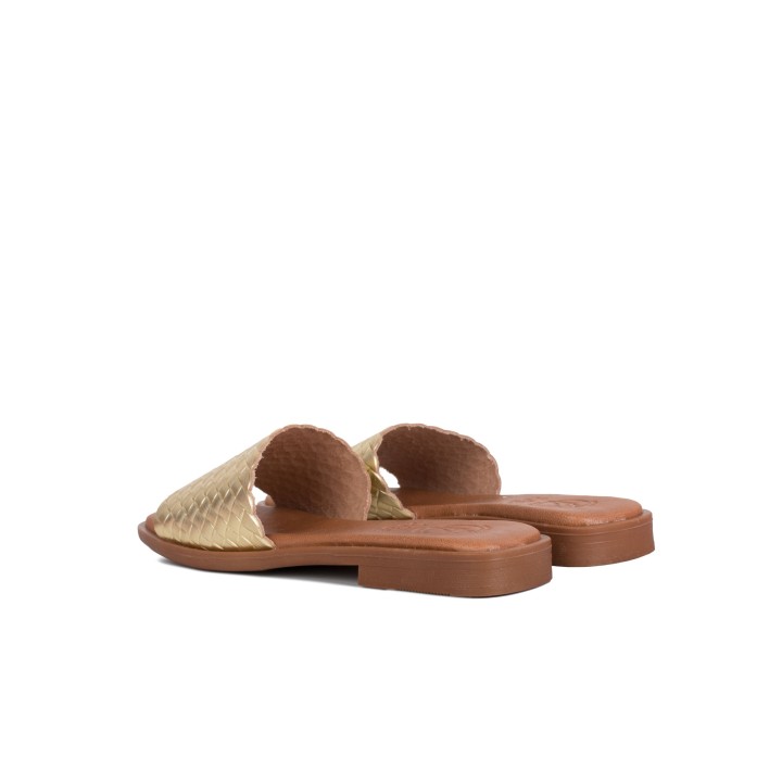 Sandalias Pala Trenzadas Doradas PERA LIMONERA