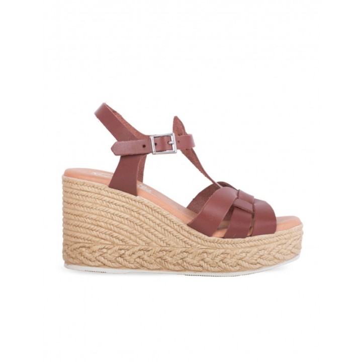 Sandalias Cuna Piel Marron PERA LIMONERA