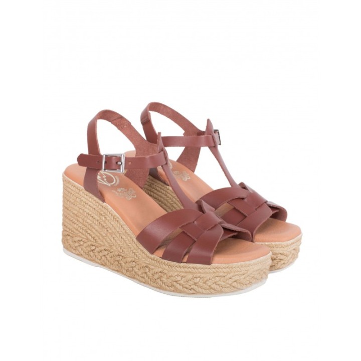 Sandalias Cuna Piel Marron PERA LIMONERA