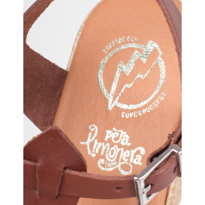 Sandalias Cuna Piel Marron PERA LIMONERA