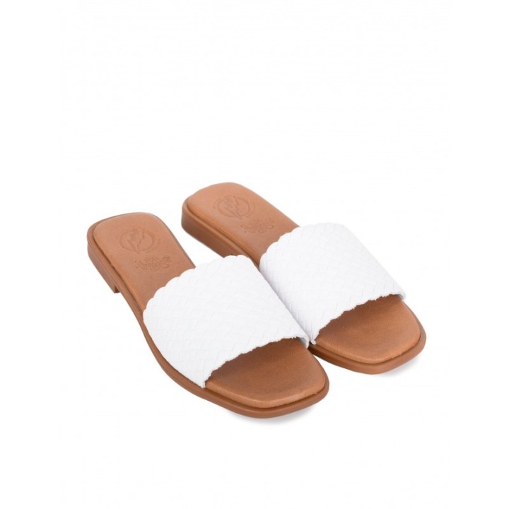 Sandalias Pala Trenzadas Blancas PERA LIMONERA
