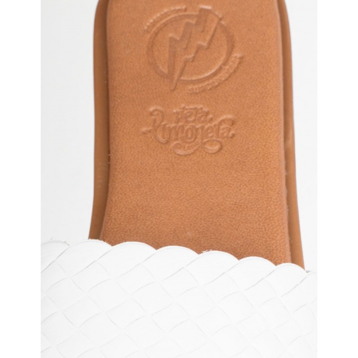 Sandalias Pala Trenzadas Blancas PERA LIMONERA