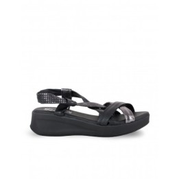 Sandalias Tiras Tubulares Negras PERA LIMONERA