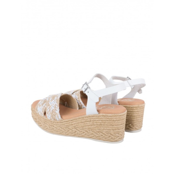 Sandalias Cuna Esparto Blancas PERA LIMONERA