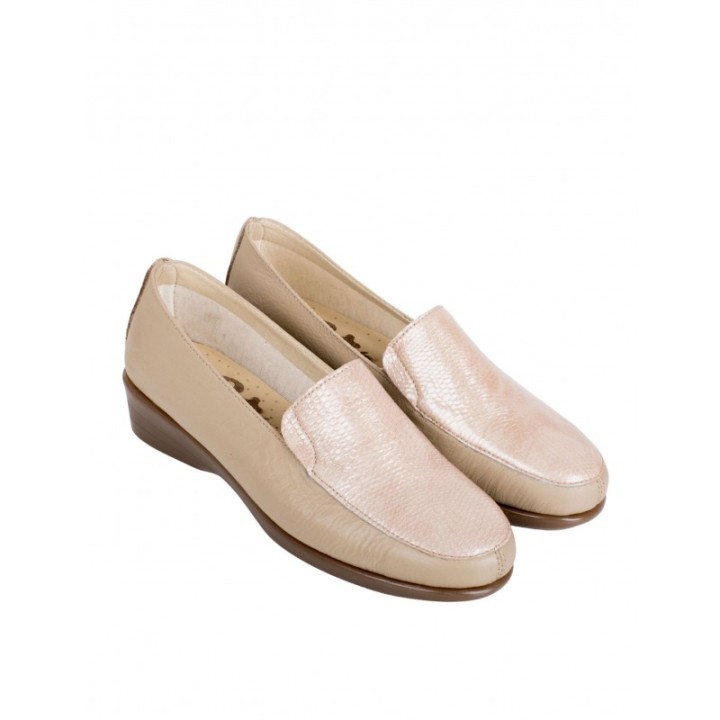 48 HOURS Mocasines Cuna Elasticos Beige