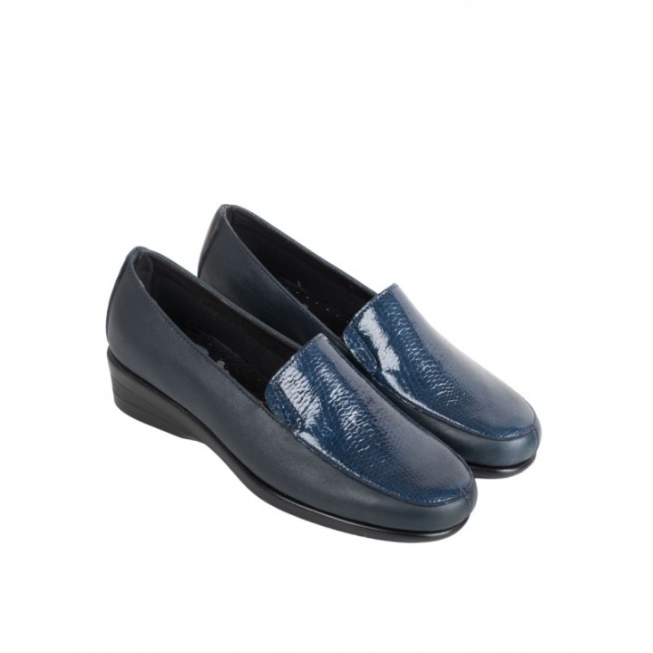 48 HOURS Mocasines Cuna Elasticos Azules