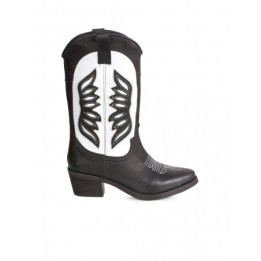 Botas Camperas Costuras Combinadas Negras