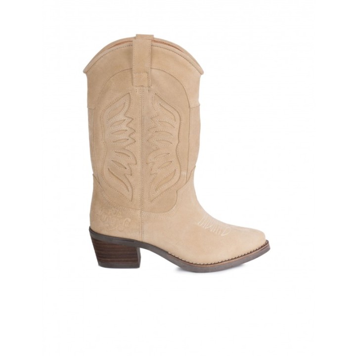 Botas Camperas Costuras Arena