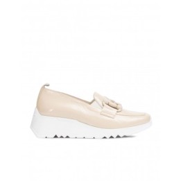 WONDERS Mocasines Cuna Piel Charol Beige