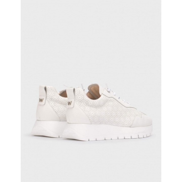 WONDERS Zapatillas Vestir Piel Blancas