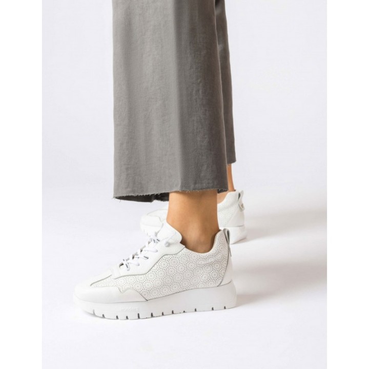 WONDERS Zapatillas Vestir Piel Blancas