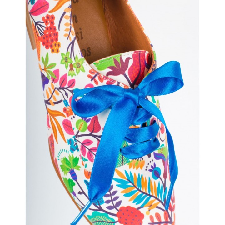 SALONISSIMOS Zapatos Estampados Lazo Azul